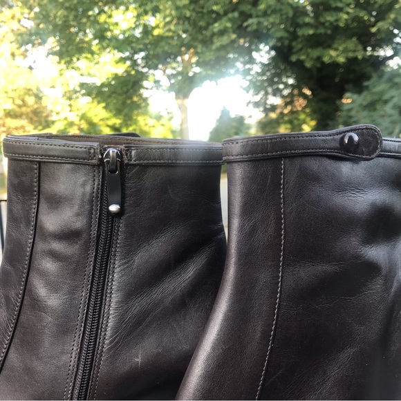 New Via Spiga Leather Ankle Boots Colour Chocolate Brown Size 8.5 Wide - Picture 5 of 10